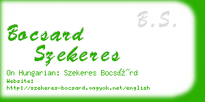 bocsard szekeres business card
